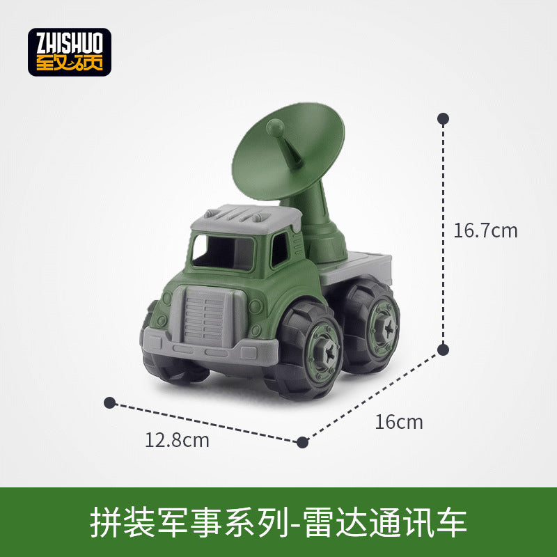 Wholesale Children's Puzzle Early Education Tank DIY Screwing, Disassembling, Assembling, and Assembling Military Toys